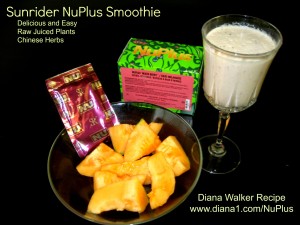 Sunrider NuPlus Healthy Smoothie with whole foods, raw plants www.diana1.com/nuplus