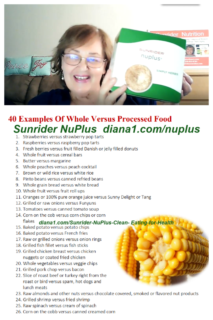 Sunrider NuPlus Clean Eating for Health Diana Walker