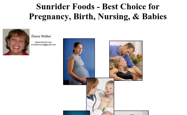 Sunrider Babies Pregnancy Nutrition 2014 Diana Walker